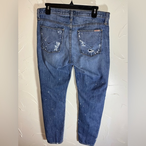 Hudson Jeans Jude Slouch Skinny Crop Distressed Jeans SZ 28waist - Picture 5 of 14